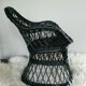 Child black rattan chair