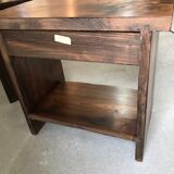 Pair of elm bedside tables