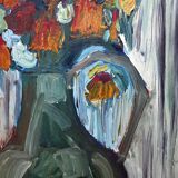 Bouquet art brut signé daté 1967