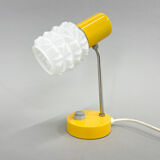 Lampe de chevet jaune et blanche jaune et blanche du milieu du siècle, années 1970