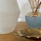 Vintage tulip walker in white opaline