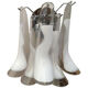 White and transparent “selle” murano glass wall sconces