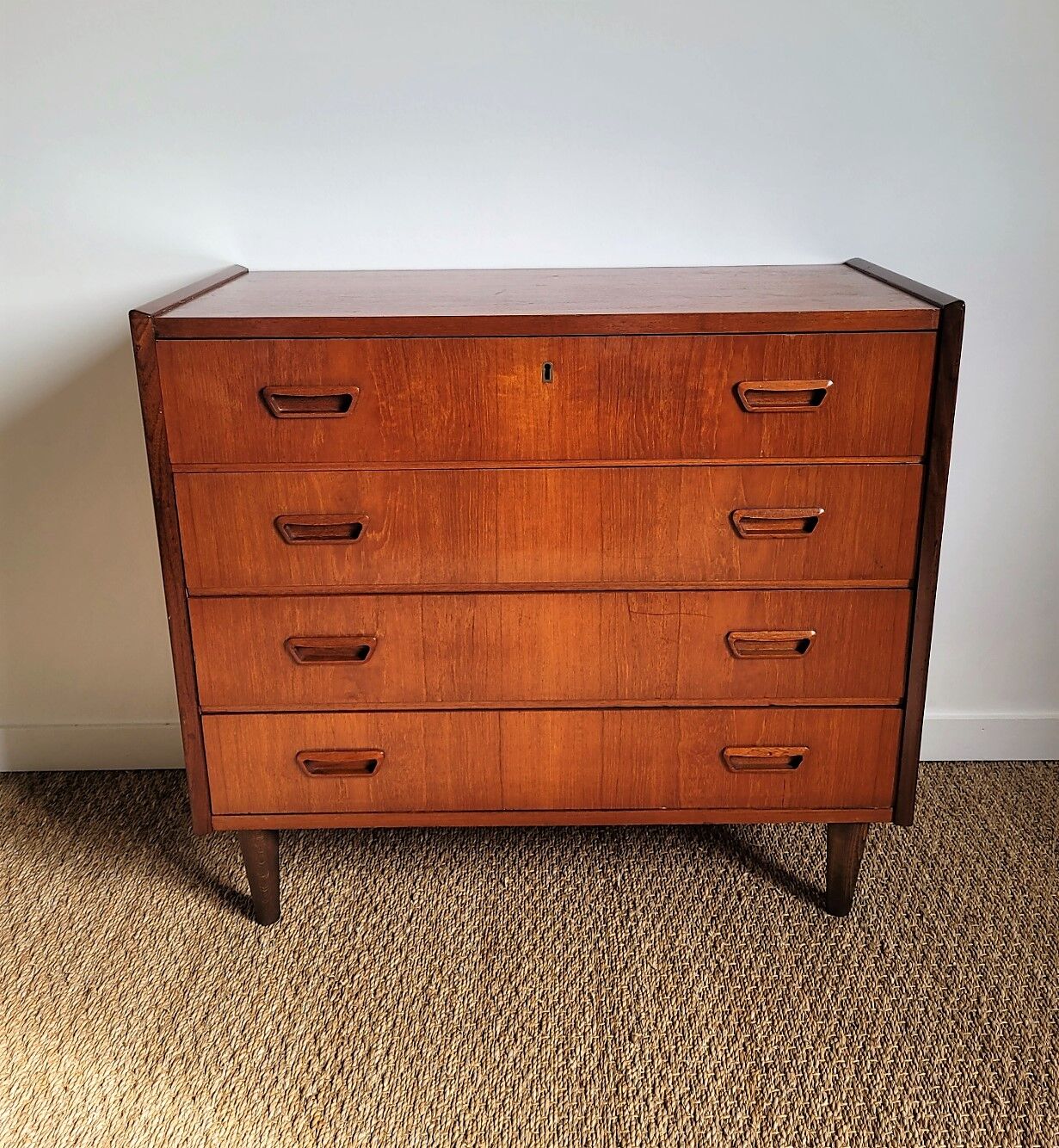 Commode scandinave teck vintage 4 tiroirs