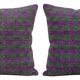 Set of 2 vintage kilim cushion covers 41x41 cm