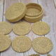 Set of 6 wicker coasters with their storage box