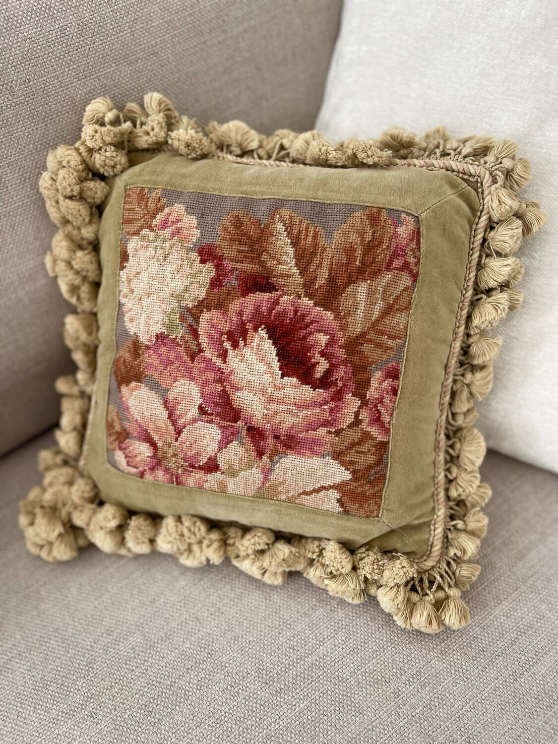 Vintage upholstery cushion