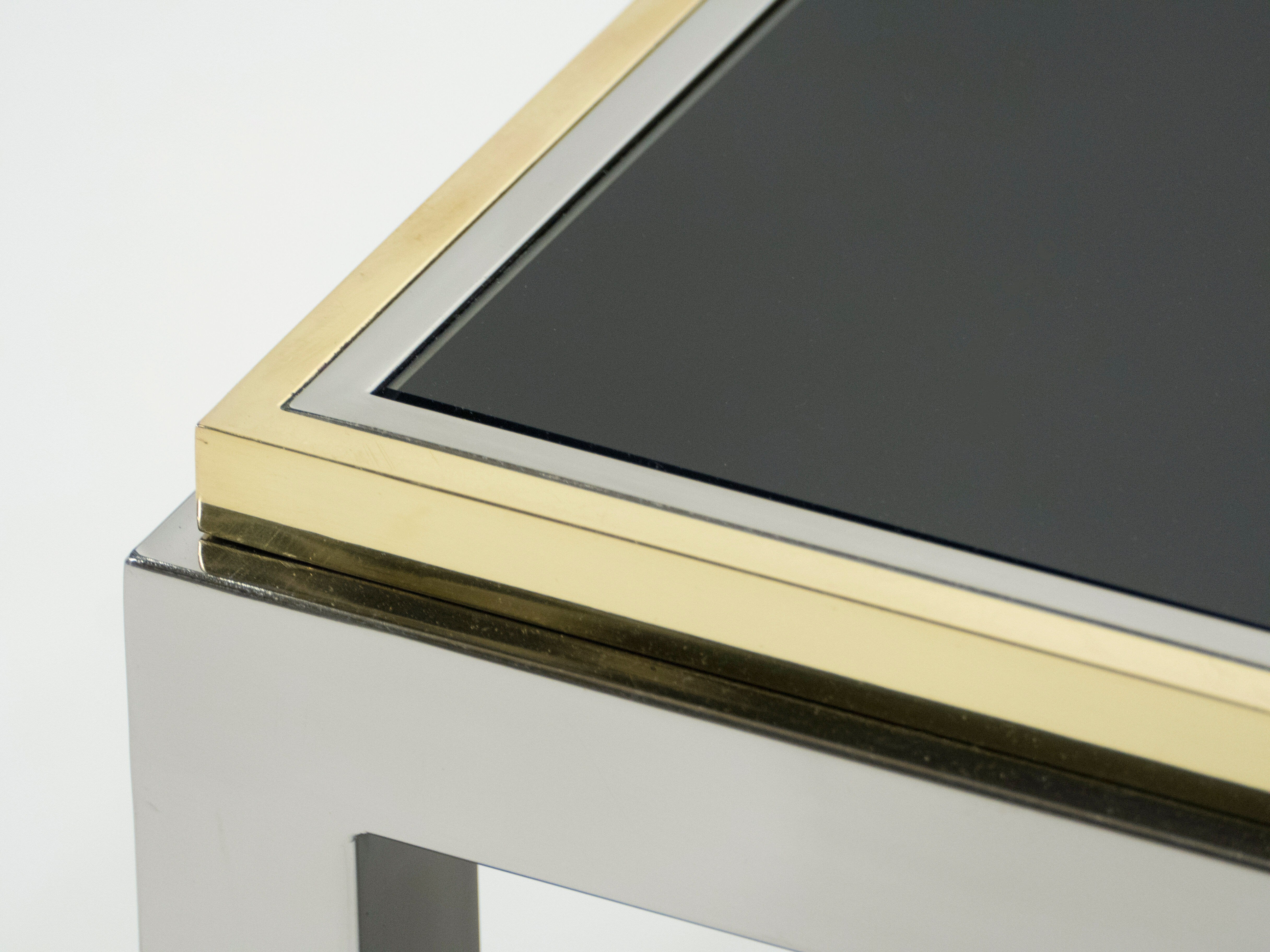 Chrome and brass coffee table 1970