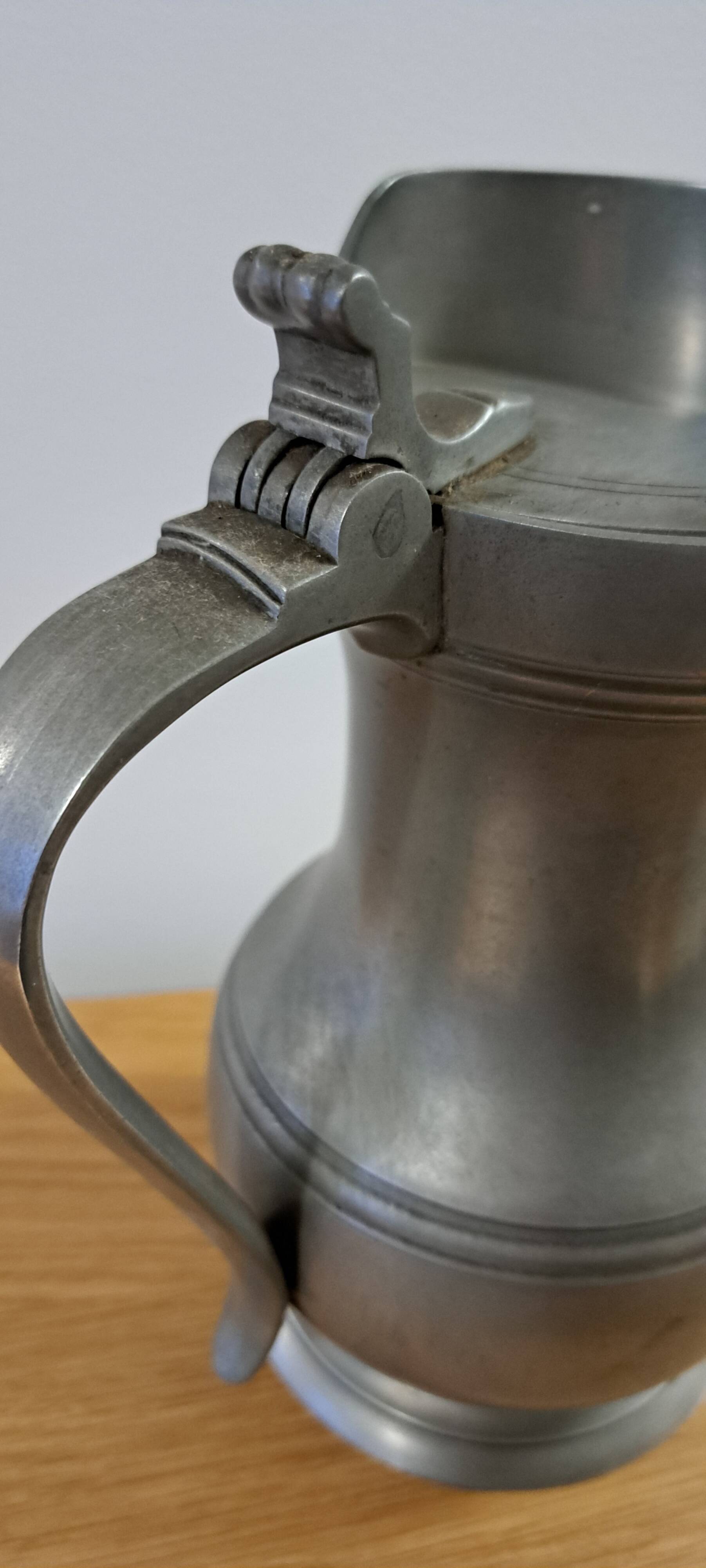 Large real pewter pitcher