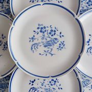 Set of 10 Moulin des Loups dinner plates, Alain