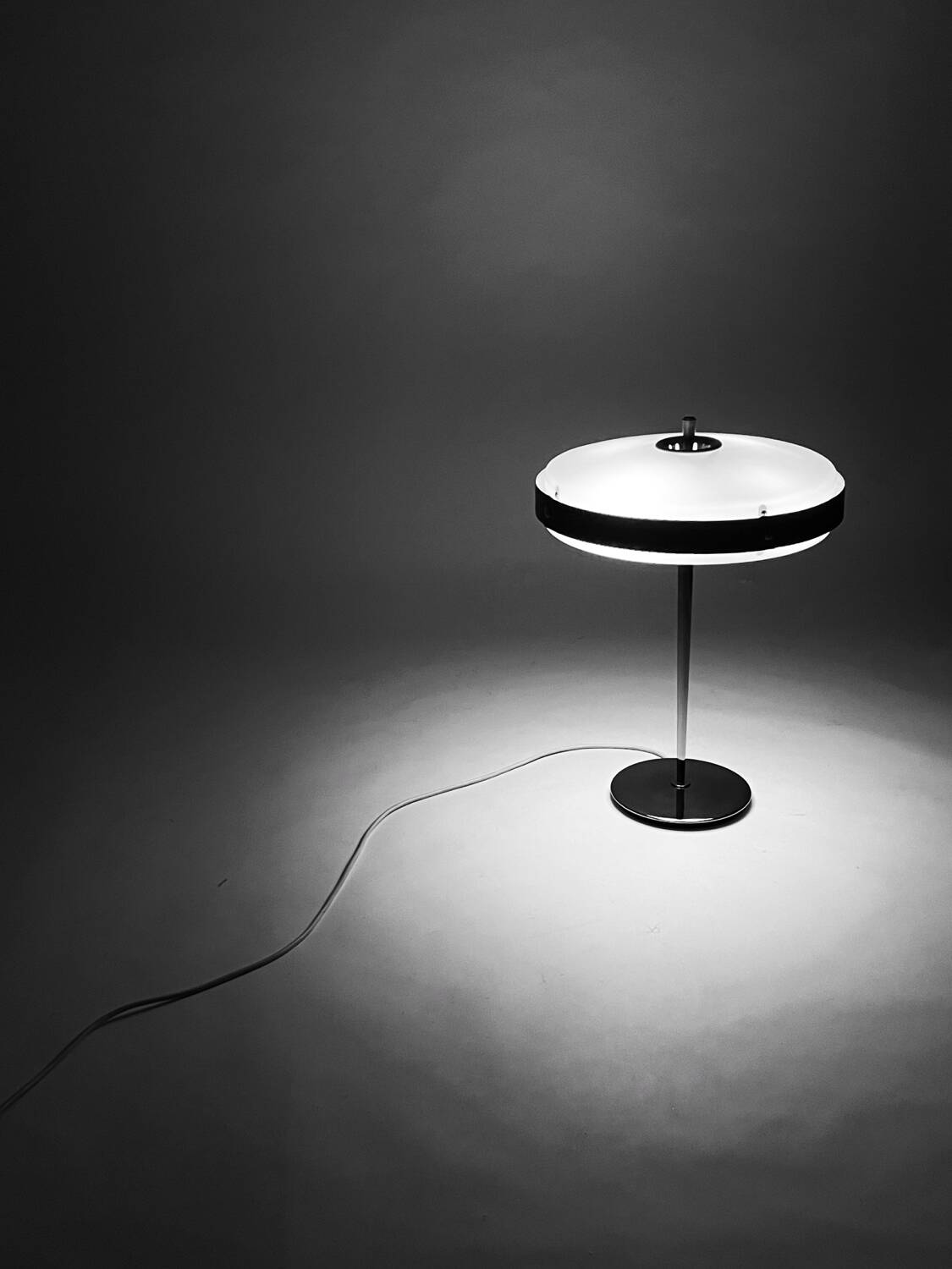 Fase eclipse m, lampe de table rare du milieu du siècle, espagne, 1966