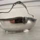 Silver-plated metal basket with Phenix silver hallmarks