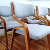 Set of Six Chairs by L. Volák for Dřevopodnik Holešov, Czechoslovakia, 1960s