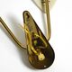 Mid Century Modern brass wall lamp with perforated metal sheet lampshades