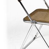 vintage “Plia” Chair with Vienna Straw/ Cane by Piretti, Italy 1960s
