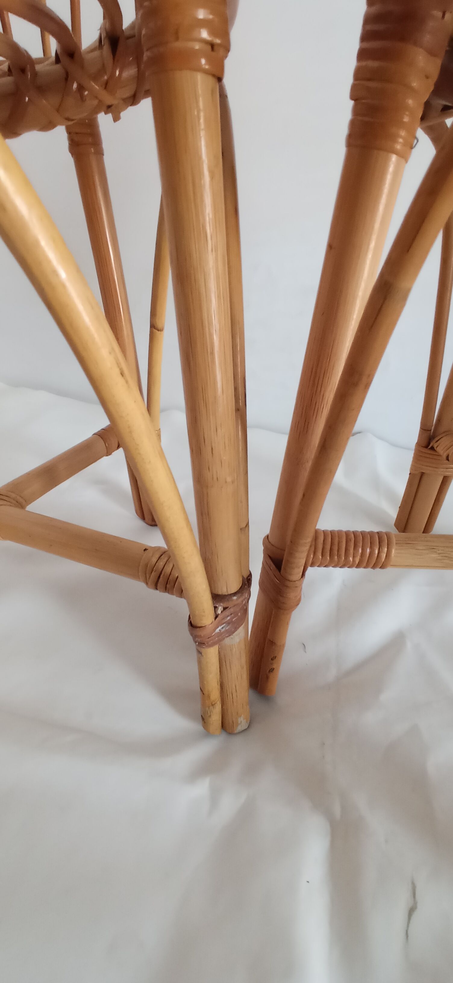 Low bamboo stools