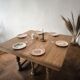Henri II mid-table in solid walnut – Custom finish