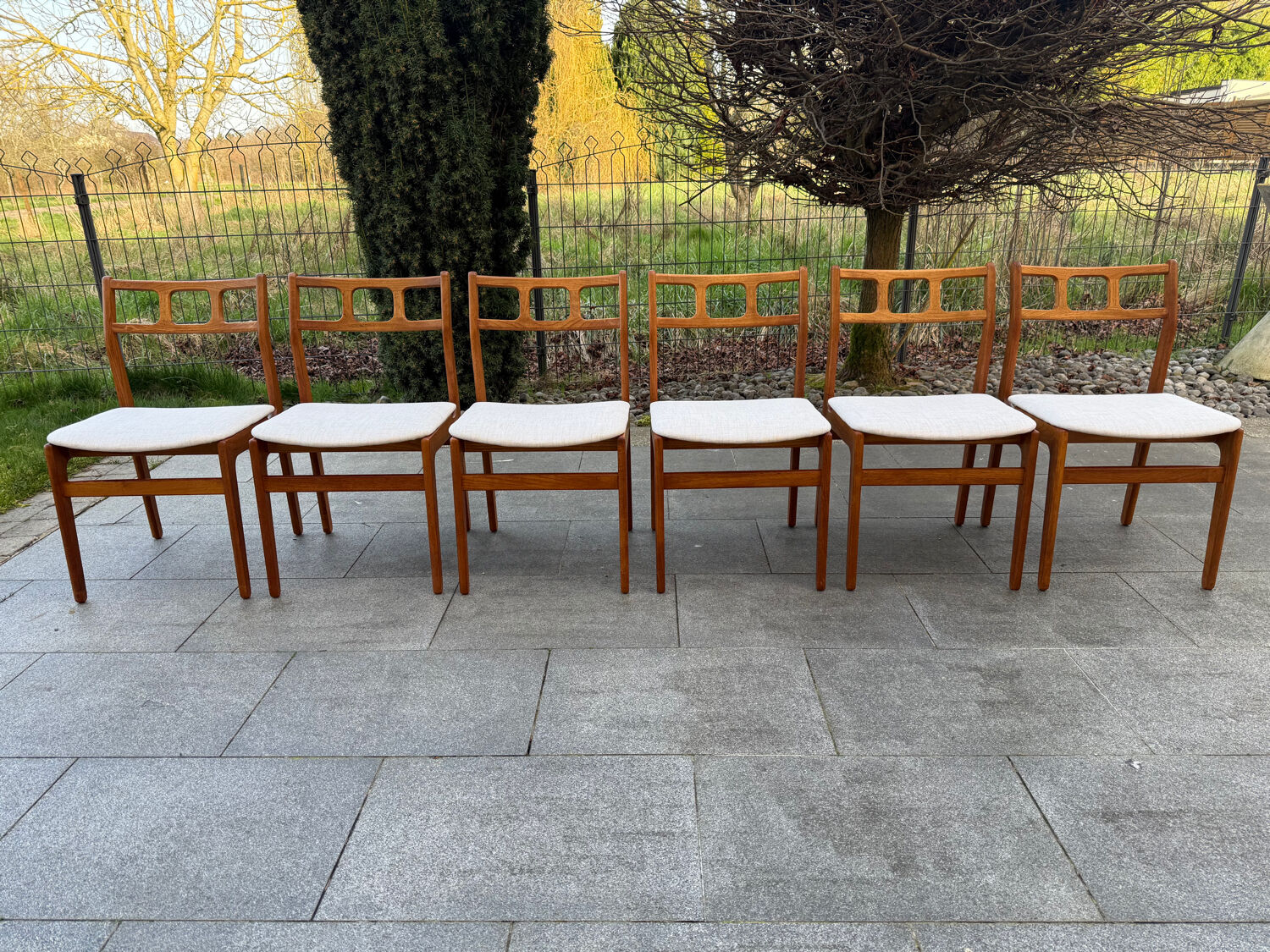 Set of 6 Scandinavian chairs D scan 1960