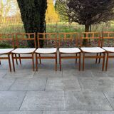 Set of 6 Scandinavian chairs D scan 1960