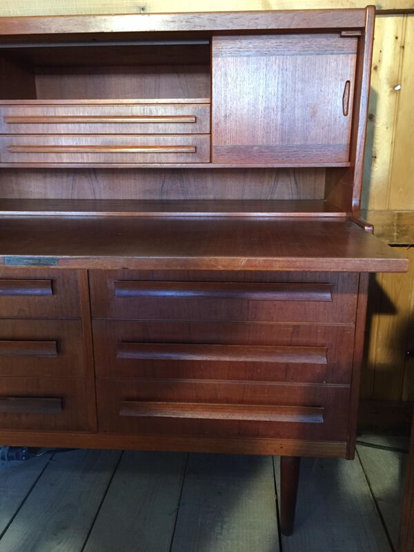 Secrétaire scandinave en teck, made in Danemark