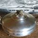 Alpaca silver metal serving dish with flowers