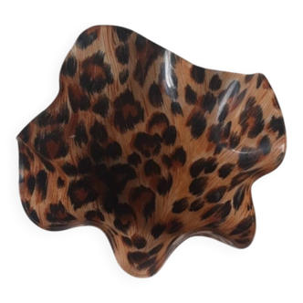 Wavy leopard resin plastic tray