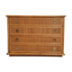 Chest of drawers, dresser, 1960s, Dal vera, bamboo and wicker, brass handles
