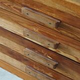 Large Danish drawing cabinet from the mid-century in pine and beech, 1960s.