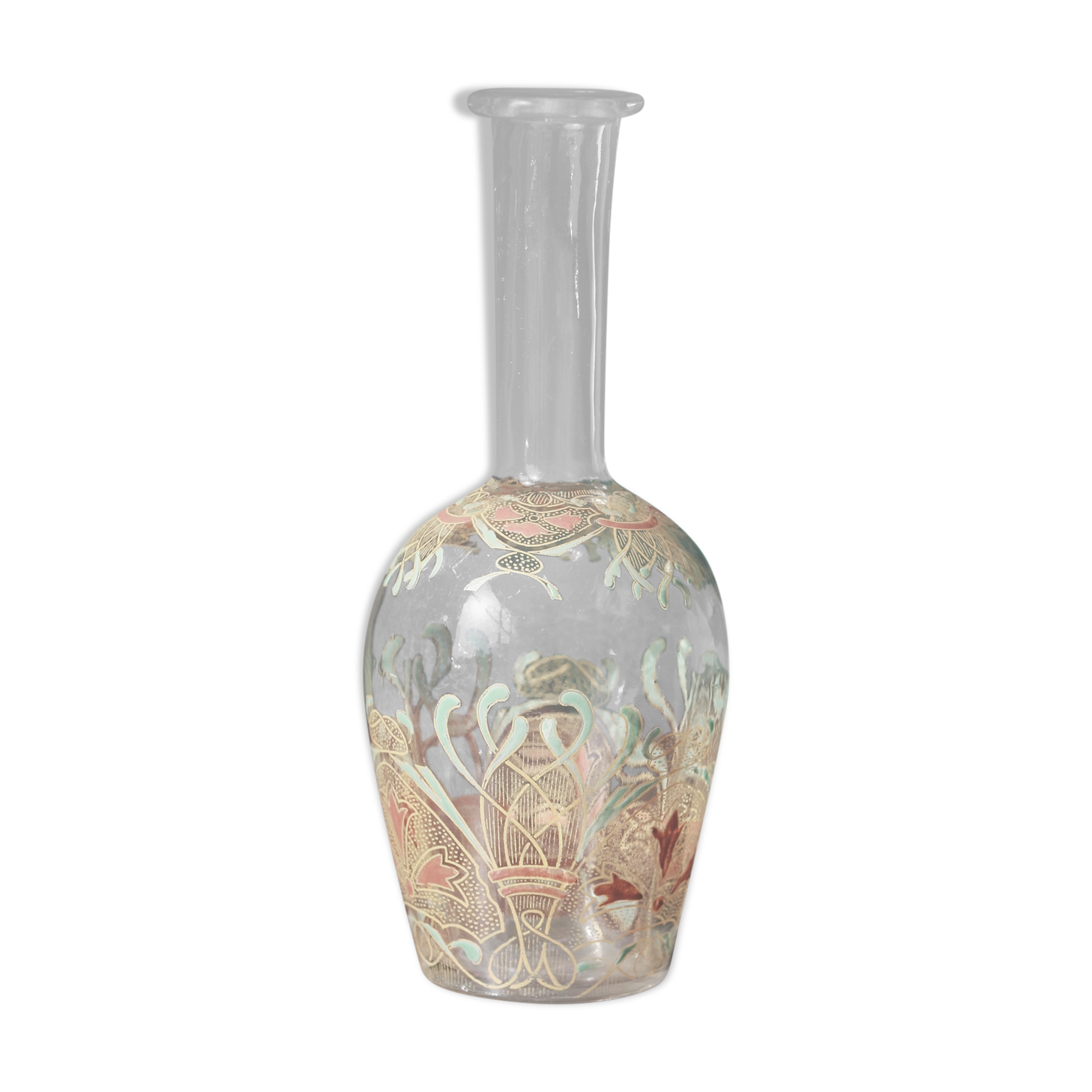 Carafe à liqueur - Décor Fleurs de Pavots - Art Nouveau - LEGRAS