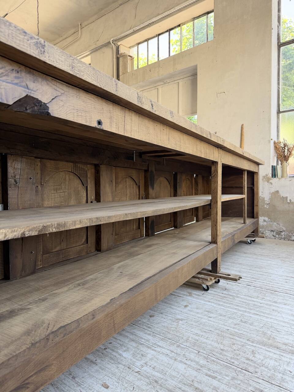 Rustic sideboard XXL 4m solid oak 1950