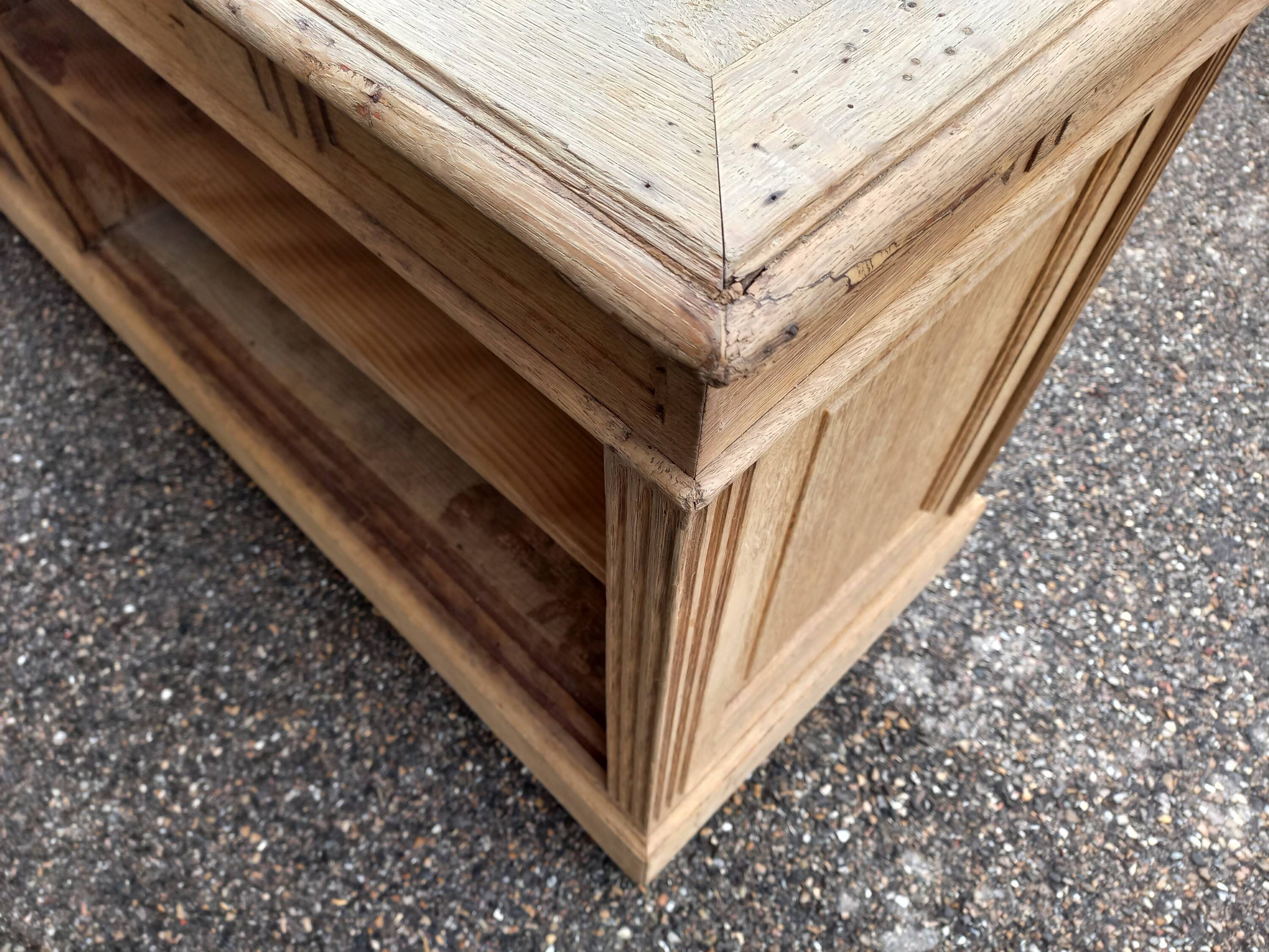 Antique oak shop counter