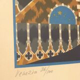 Lithograph Venezia signed J.Picart Le Doux 78cm x 57cm