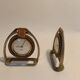 Pair of Longchamps 1960 leather stirrup pendulettes.