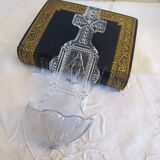 Virgin Mary molded glass stoup