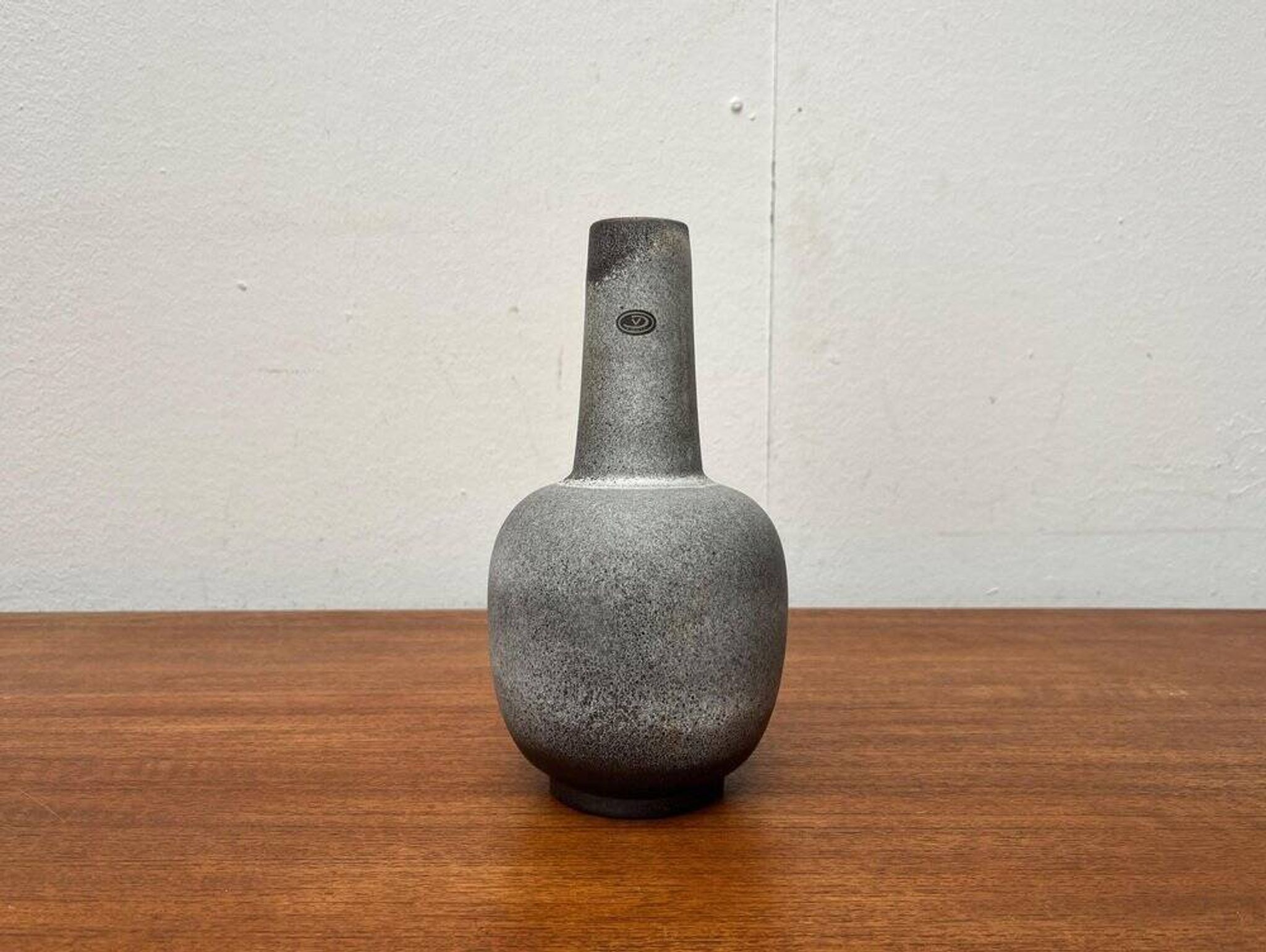 Minimalist pottery vase from a mid-century German workshop by Fritz Van Daalen, 1960s.