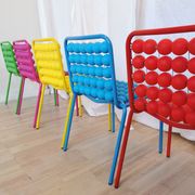 Set of 5 Vintage Pop Art Kids Chairs: SLOG Croatia 1980s
