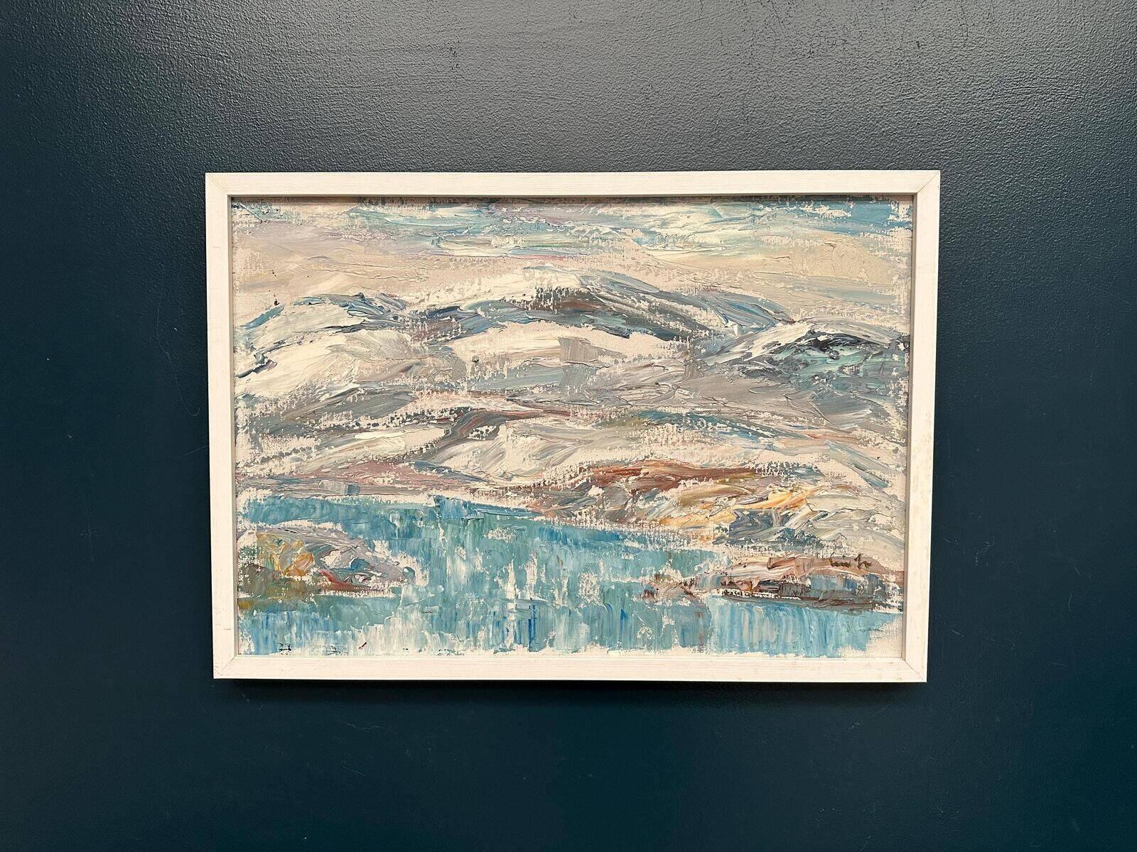 Huile sur toile originale – « Paysage » par Erik Lo – Signé – Vintage