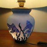 La Rochère glass paste lamp decorated at the seabed