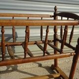 Solid walnut baby cot