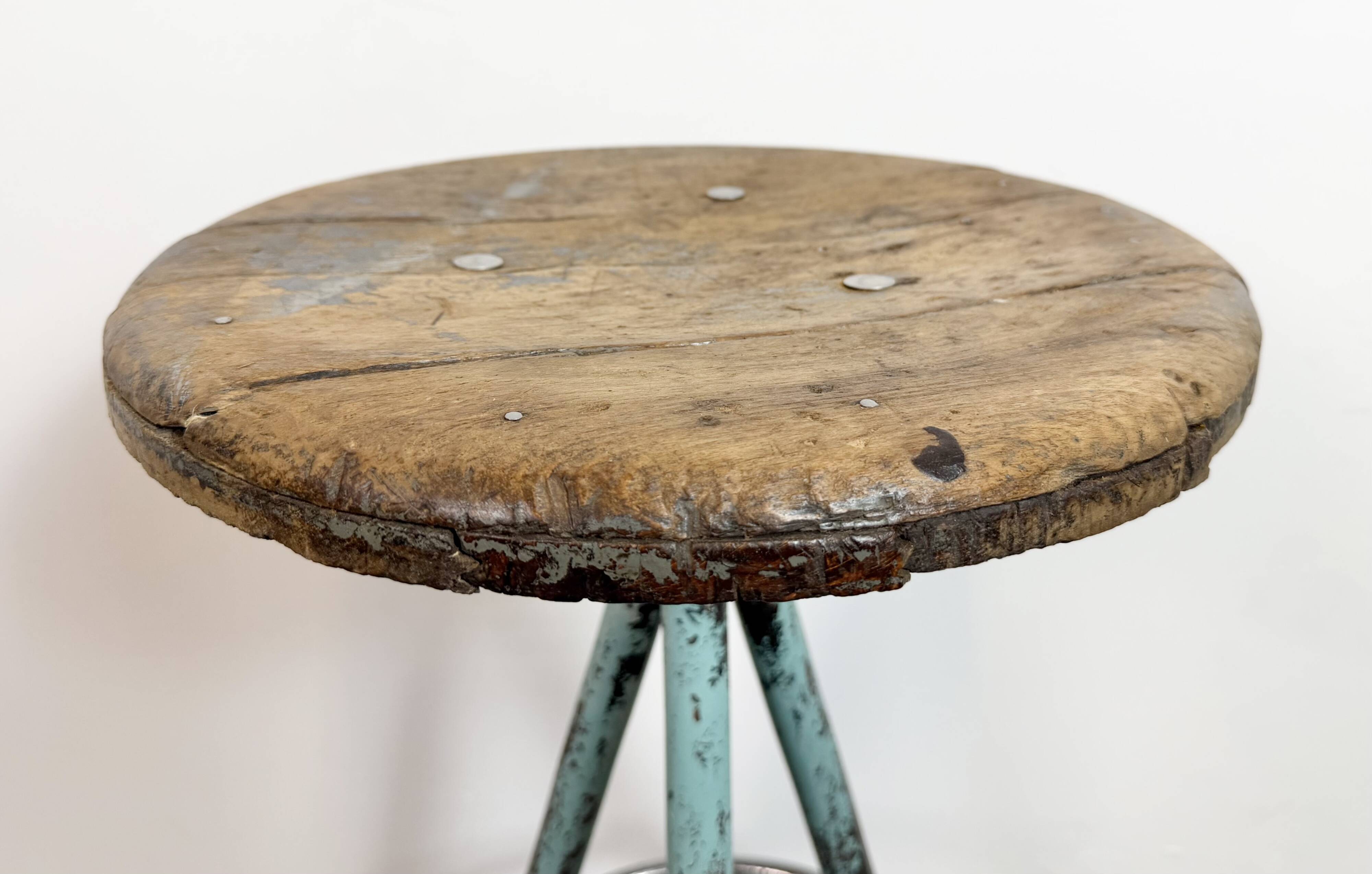 Green Industrial Workshop Stool, 1960s