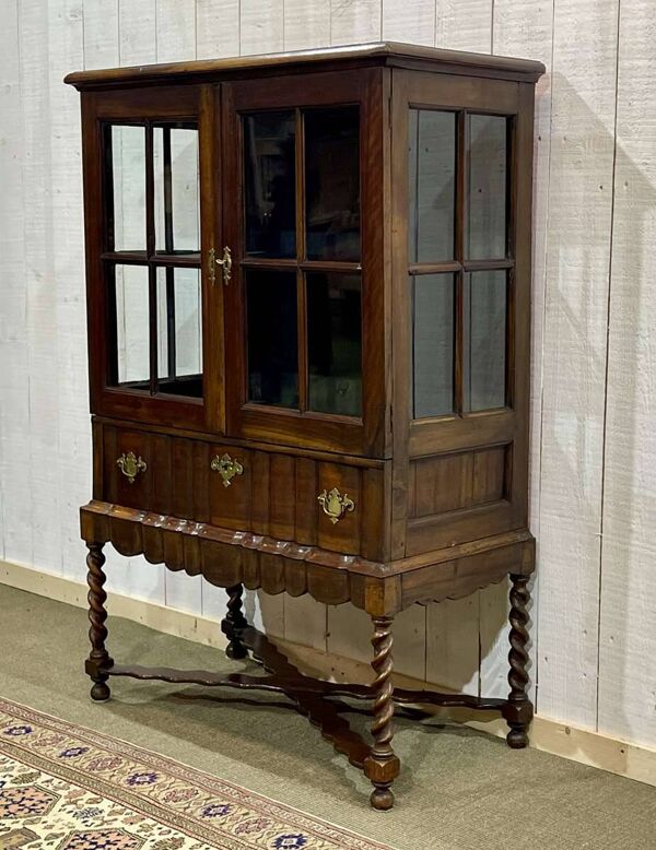 Vitrine anglaise en acajou fin XIXème