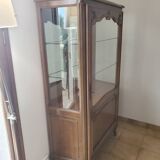 Louis XV style display case in cherry wood