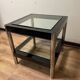 Modern coffee table with glass shelves, 1970s