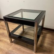 Modern coffee table with glass shelves, 1970s