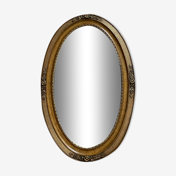 Art deco oval mirror