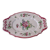 Plat ovale en faïence style Lunéville