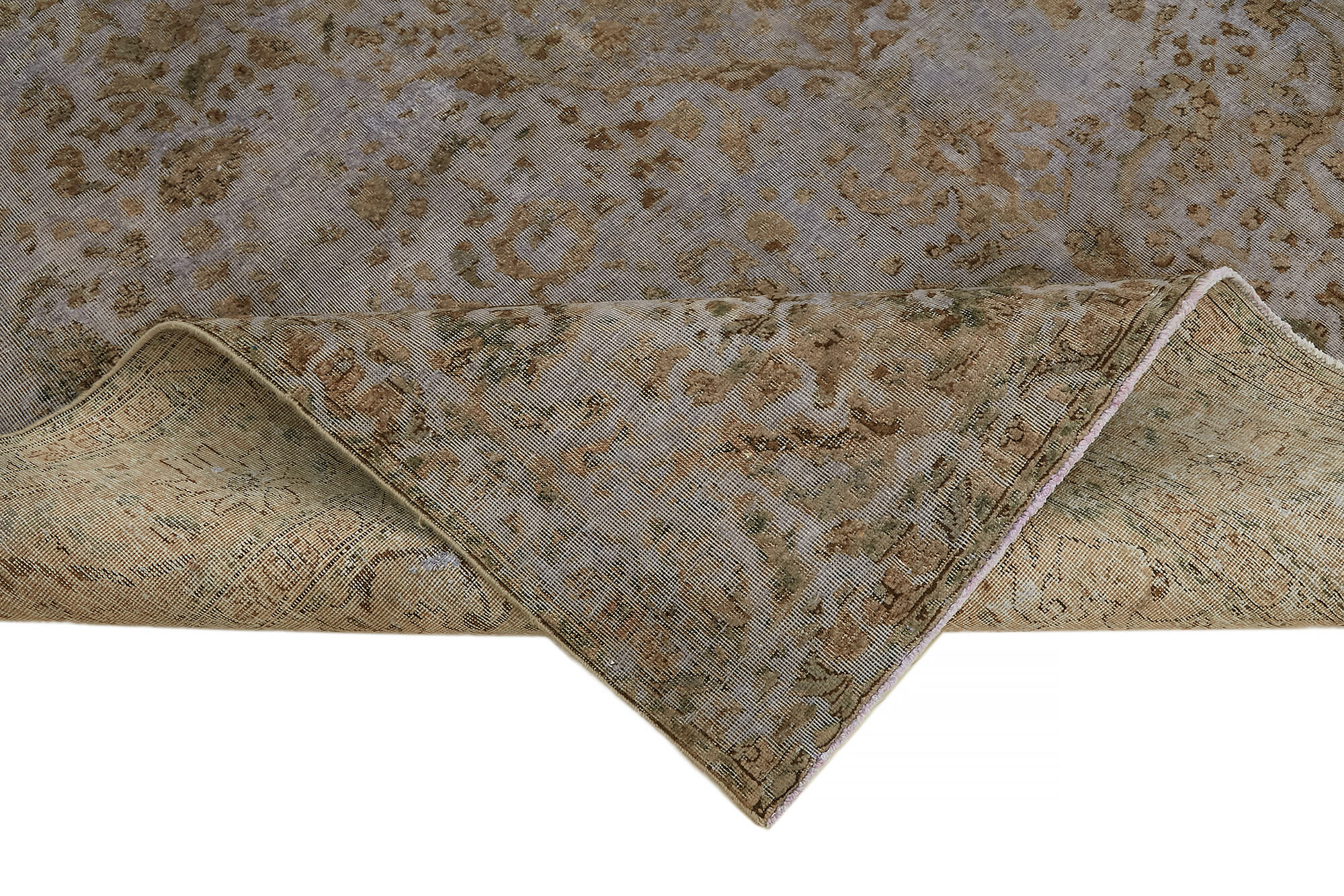 Hand-knotted persian vintage 1970s 250 cm x 333 cm purple wool carpet