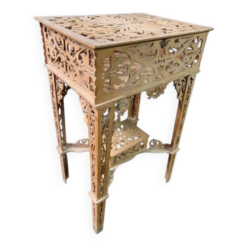 Rare antique wooden arch table, signed Amati, Turin, early 20th century Art Nouveau