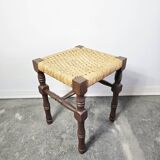 70s Rush Seat Stool