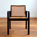 Wooden armchair and canning 60/70s