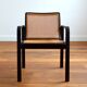 Fauteuil bois et cannage années 60/70
